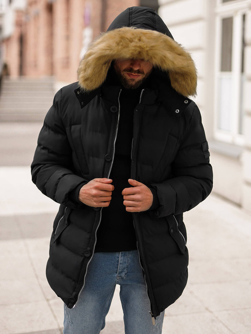 Veste Homme Noir OZONEE JS/5M3122/392Z