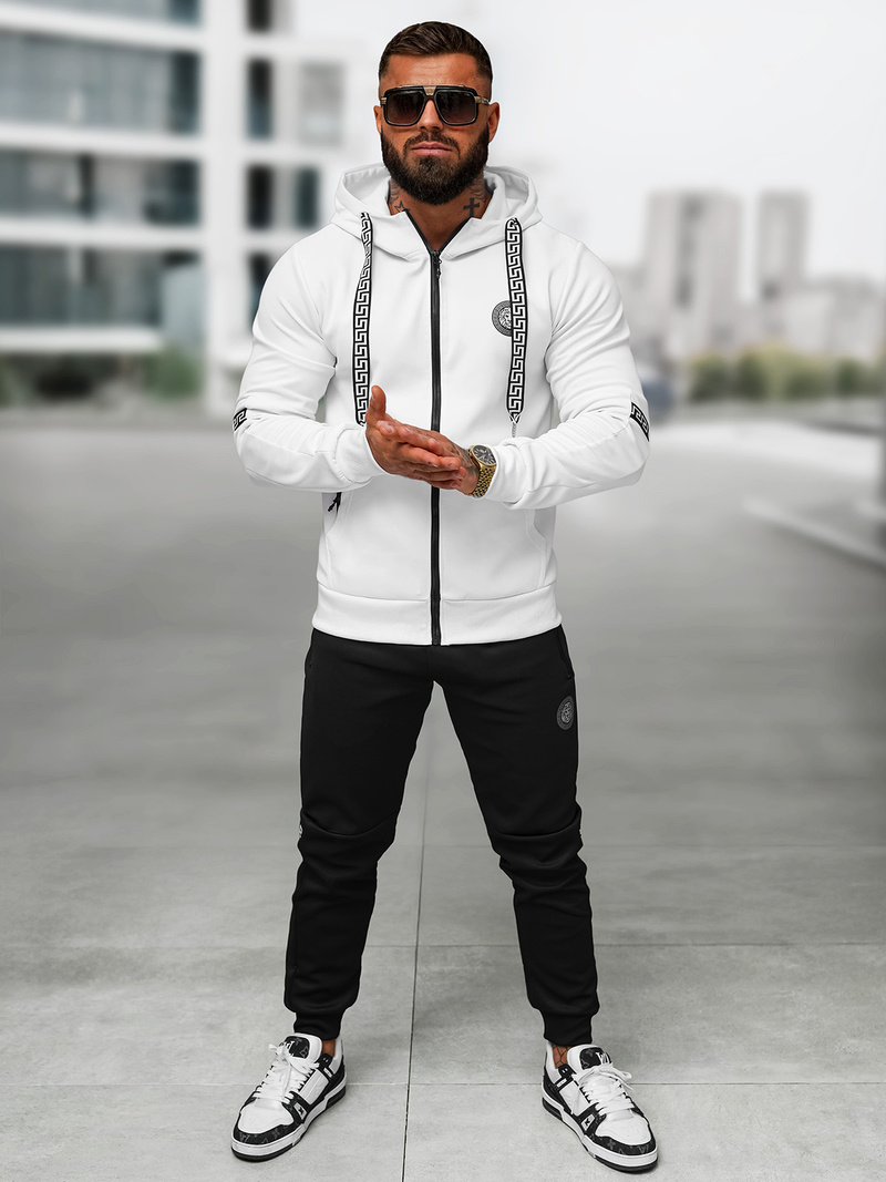 Survêtement homme blanc et noir OZONEE O/LN11887
