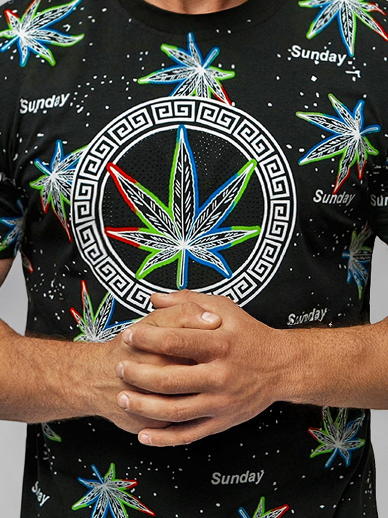 T-shirt Homme Noir OZONEE O/T136/3Z