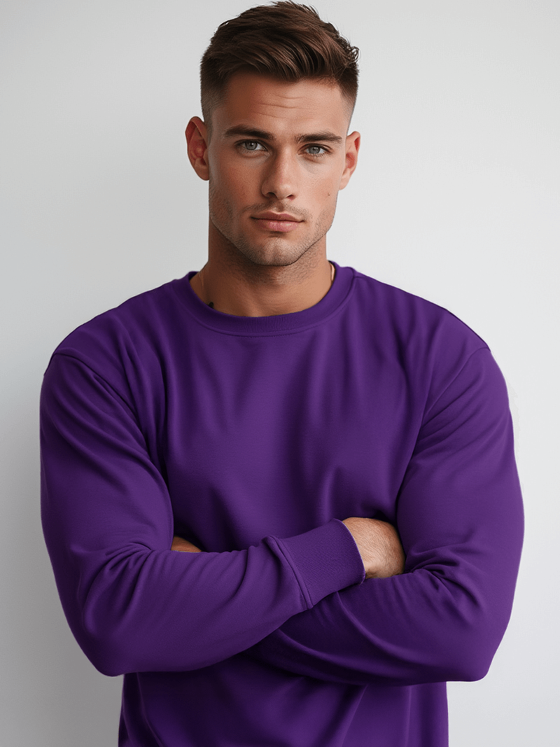 Sweatshirt Homme Violet OZONEE JS/2001-10Z