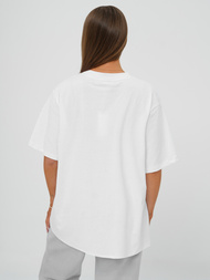 T-shirt femme blanc OZONEE DJ77423