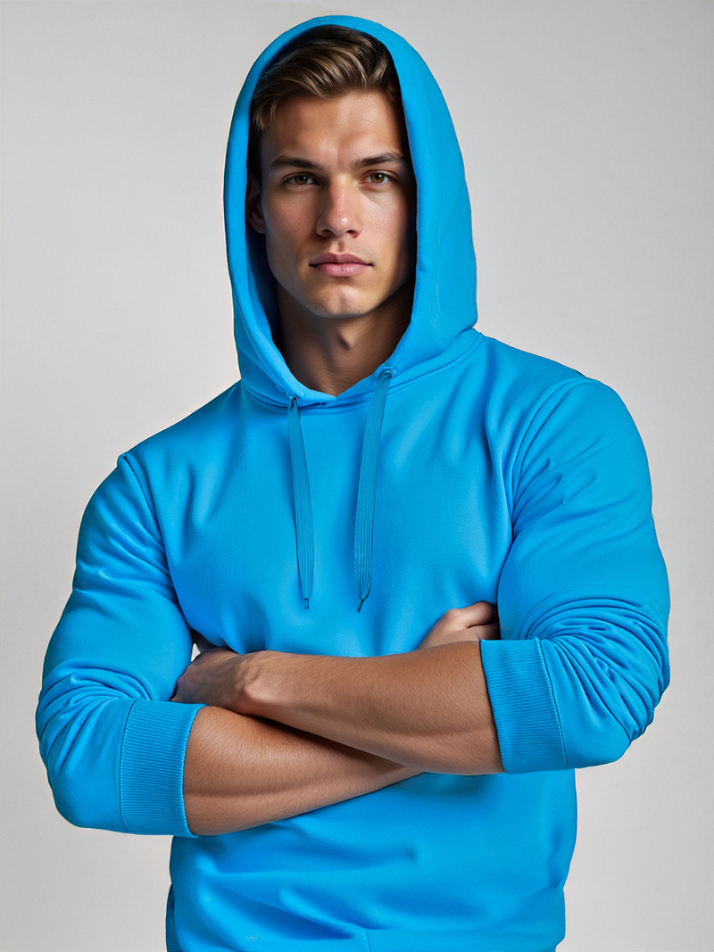 Sweatshirt Homme bleu ciel OZONEE JS/2009Z