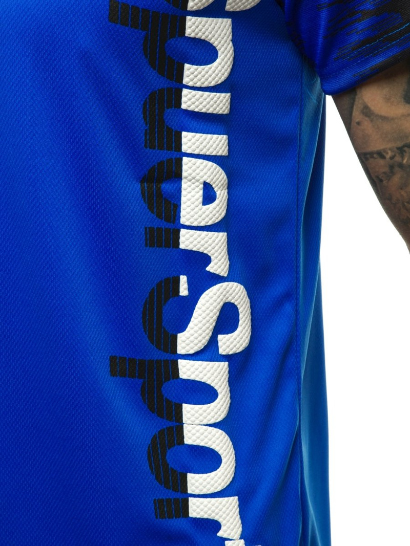 T-Shirt Homme Bleu OZONEE JS/KS2069