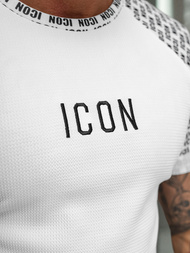 T-shirt Homme Blanc OZONEE O/B1212