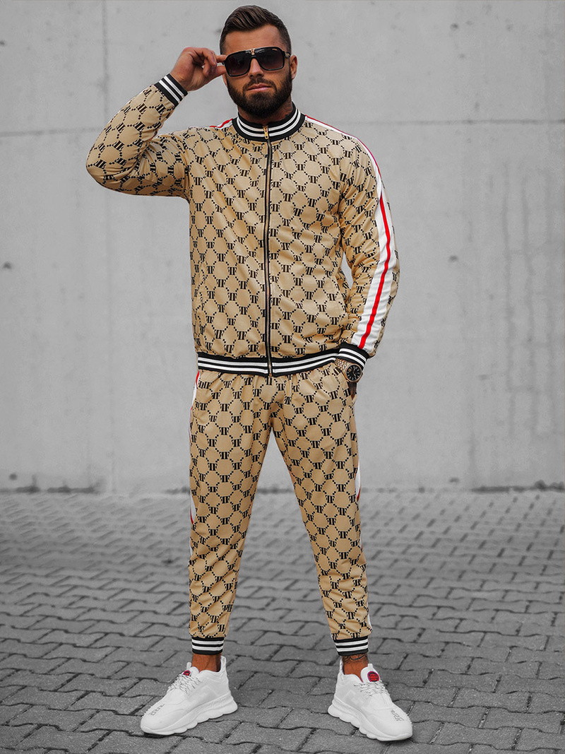 Survêtement Homme Beige et Noir OZONEE O/12136