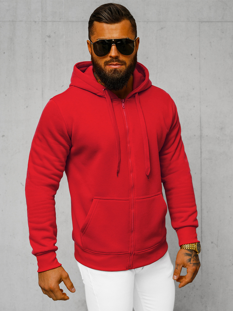 Sweatshirt Homme Rouge OZONEE JS/2008Z