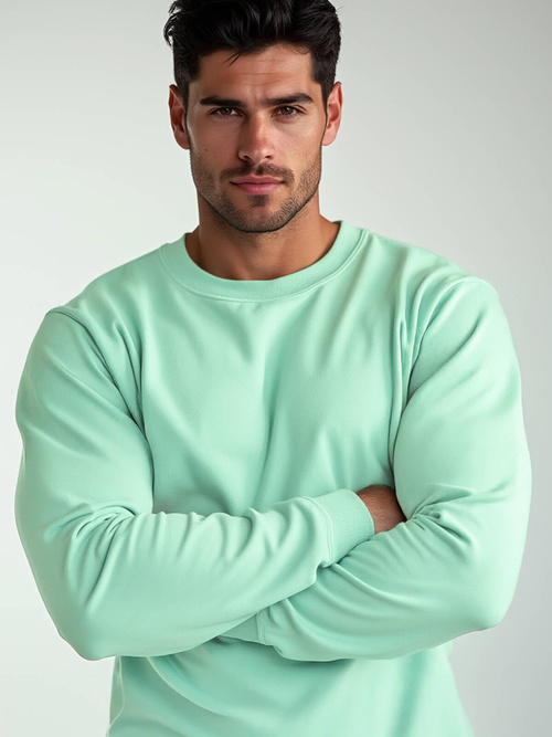 Sweatshirt Homme Menthe OZONEE JS/2001-10Z
