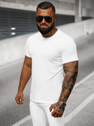 T-shirt Homme Blanc OZONEE O/T1277/1