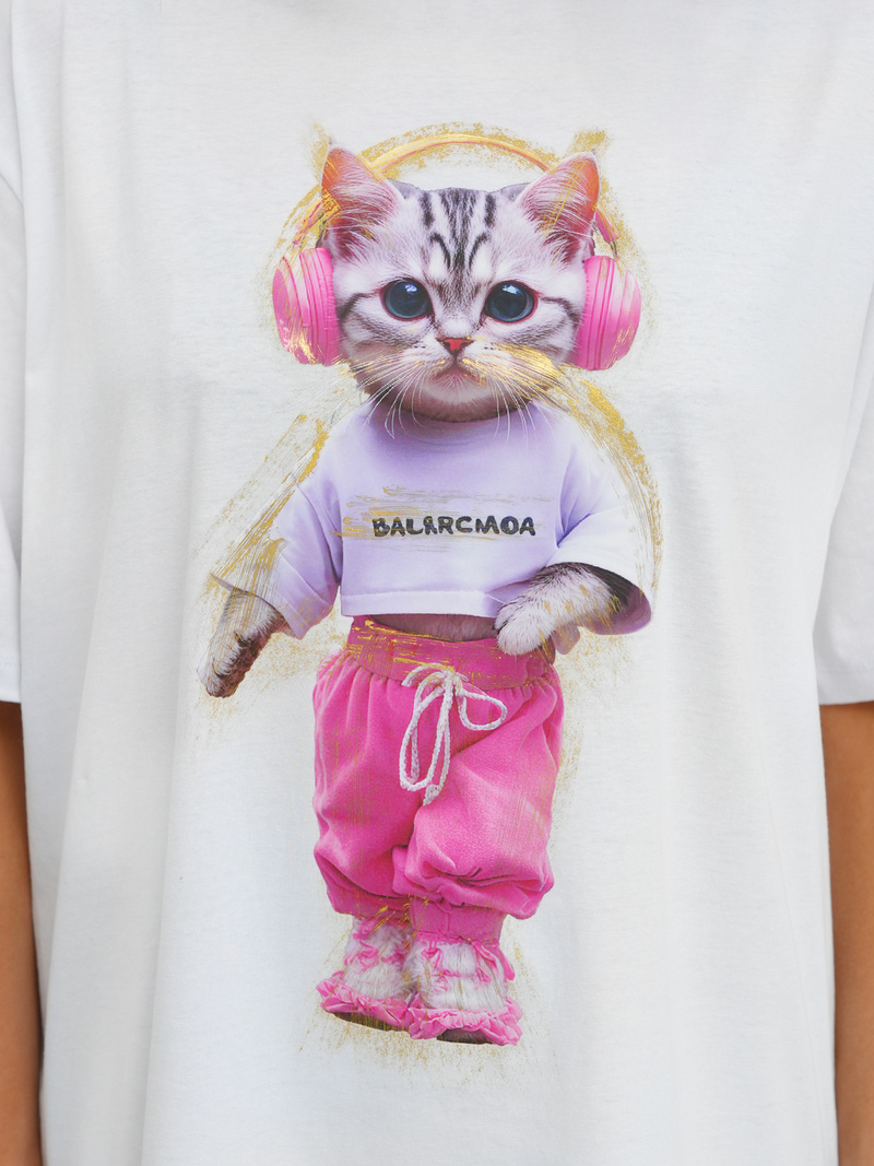 T-shirt femme blanc OZONEE DJ77423