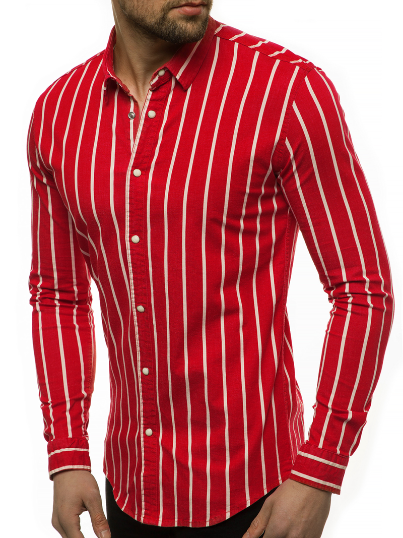 Chemise Homme Rouge OZONEE R/1494