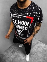 T-Shirt Homme Noir OZONEE JS/KS1978Z