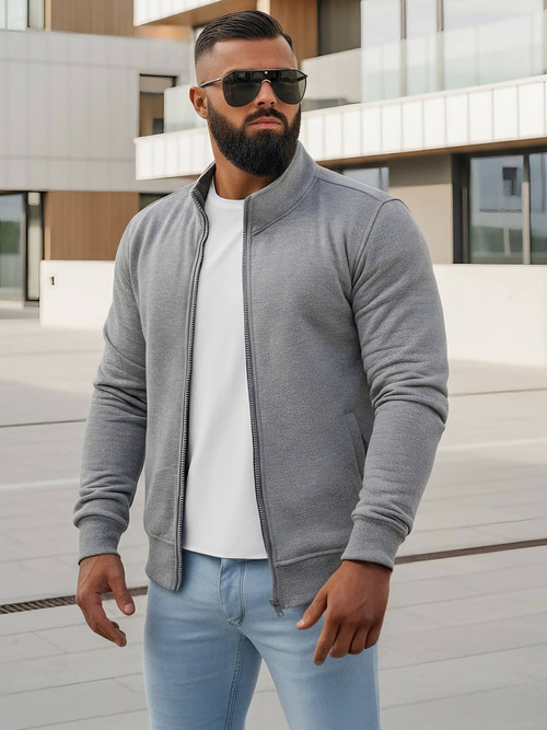 Sweatshirt Homme Gris OZONEE JS/2002Z