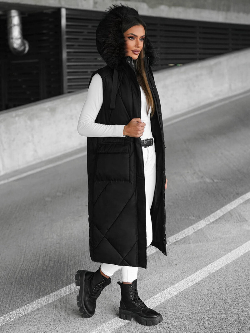 Gilet femme noir OZONEE JS/5M3166/392Z