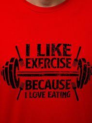 T-Shirt Homme Rouge OZONEE MACH/M1210Z