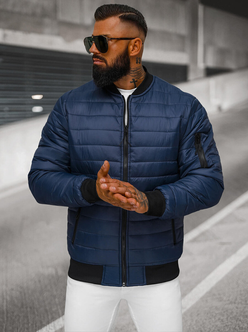 Veste Homme Bleu foncé OZONEE JS/MY02Z