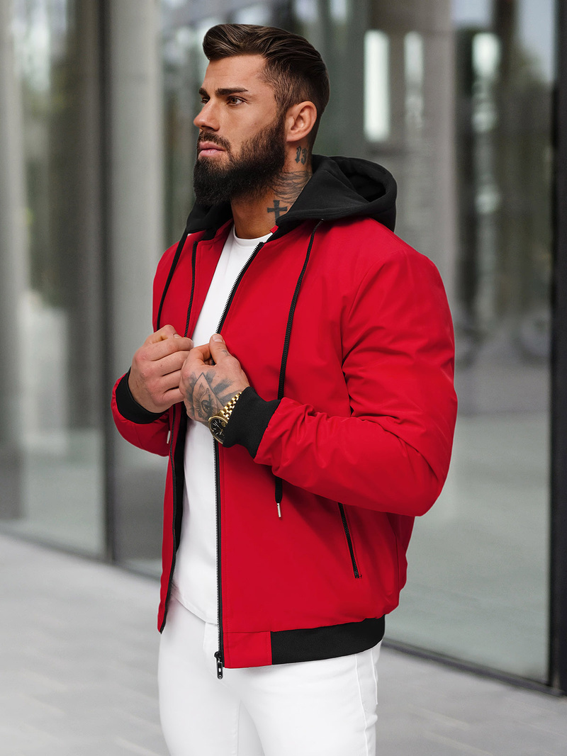 Veste Homme Rouge OZONEE JS/62M9502/270