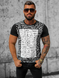 T-shirt Homme Noir OZONEE O/T122/3Z