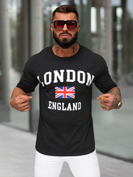 T-shirt Homme Noir OZONEE JS/8B1373/3