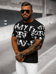 T-shirt Homme Noir OZONEE O/8T1280/3