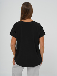 T-shirt femme noir OZONEE JS/95T2575/3