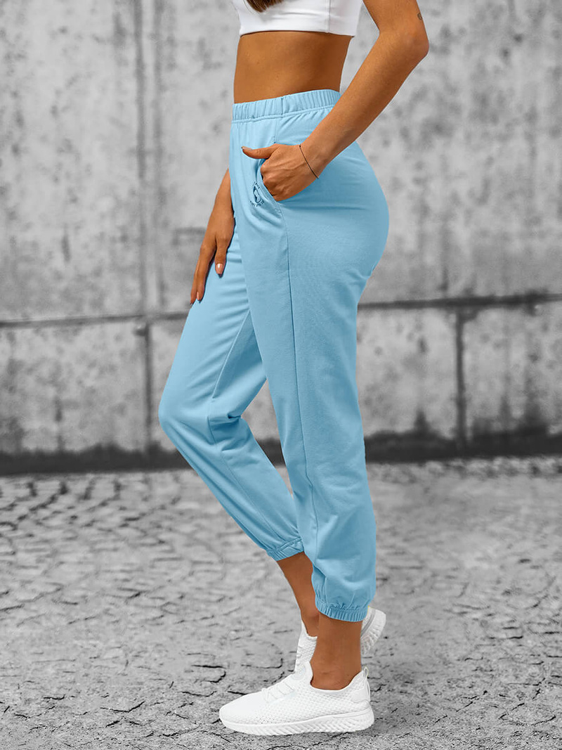 Pantalon de survêtement pour femmes bleu clair OZONEE O/SYM2192