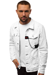 Veste en jean Homme Blanc OZONEE G/600