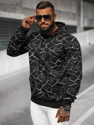 Sweatshirt à capuche homme noir OZONEE JS/8B1235/3
