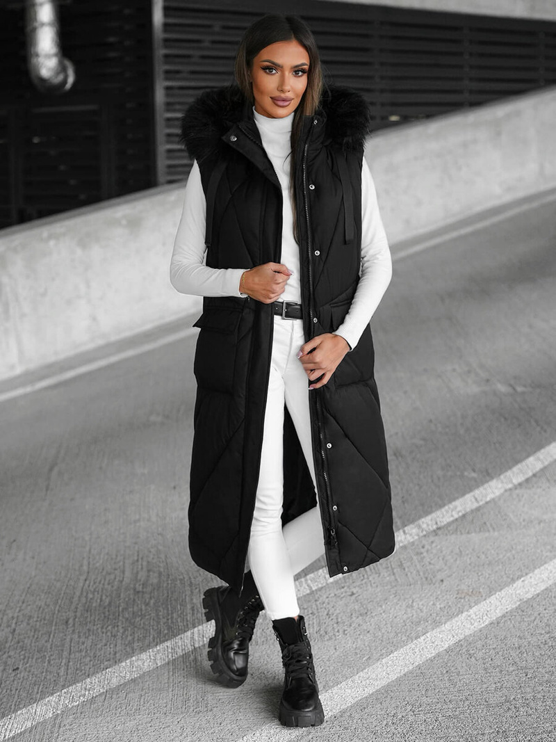 Gilet femme noir OZONEE JS/5M3166/392Z