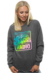 Sweat-shirt femme Gris foncé OZONEE JS/KSW1008