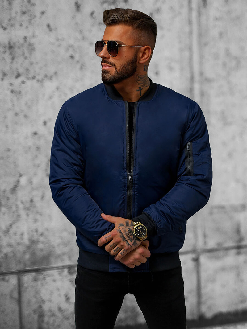 Veste Homme Bleu Foncé OZONEE JS/AK95Z