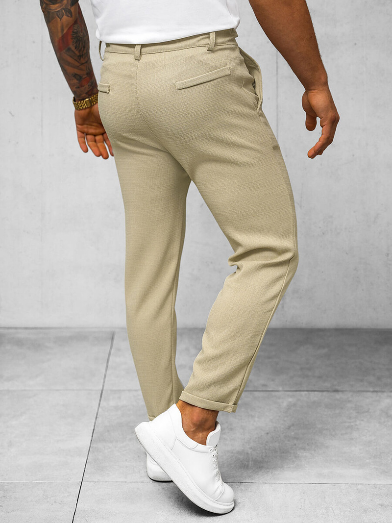 Pantalon Chino Homme Beige OZONEE O/K971SP