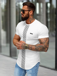 T-shirt Homme Blanc OZONEE O/B1211