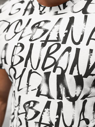 T-shirt Homme Blanc OZONEE JS/8T1215/1