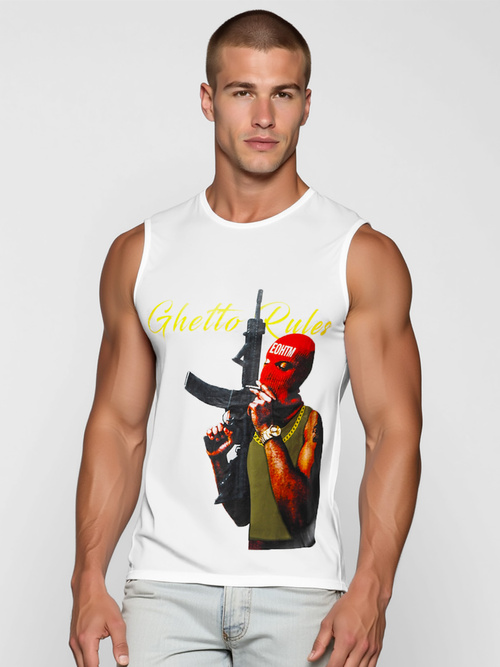 T-shirt Homme Blanc OZONEE O/T107/1Z