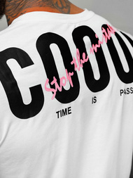 T-shirt Homme Blanc OZONEE O/T1278/1