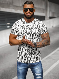 T-shirt Homme Blanc OZONEE JS/8T1215/1