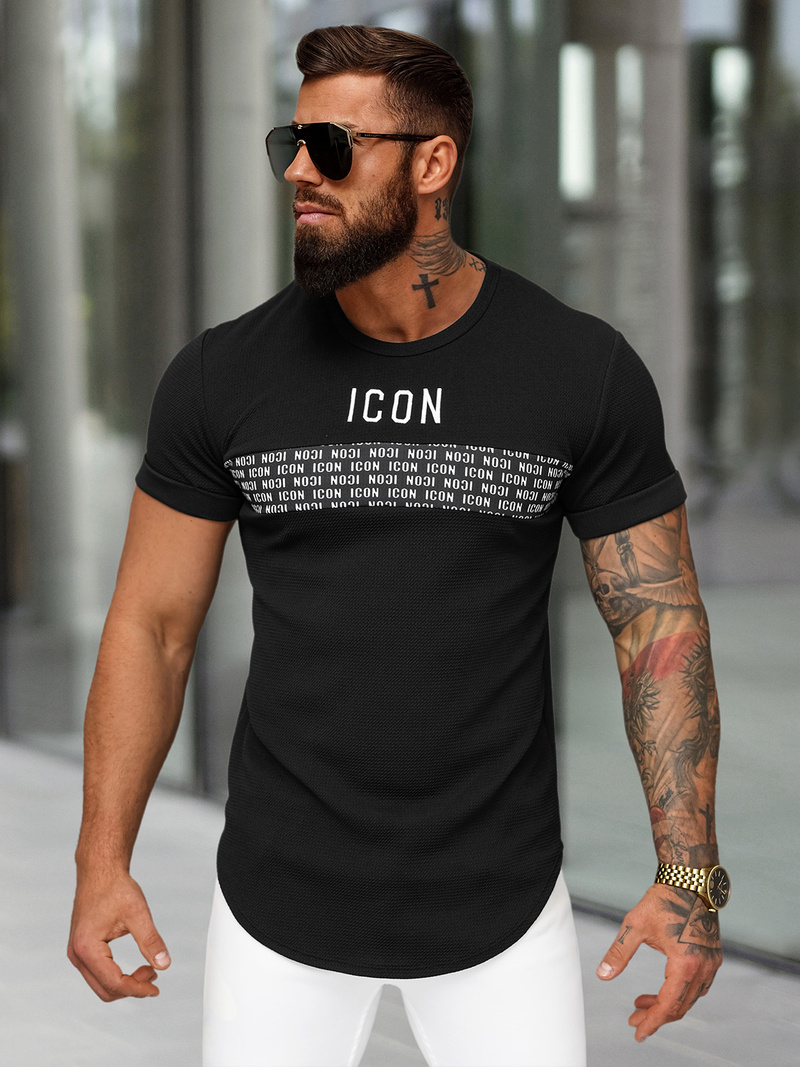 T-shirt Homme Noir OZONEE O/B1215
