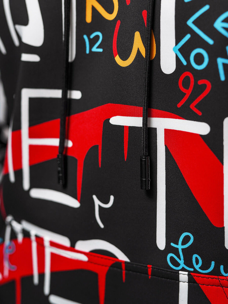 Sweatshirt à capuche homme noir OZONEE JS/8B1233/3