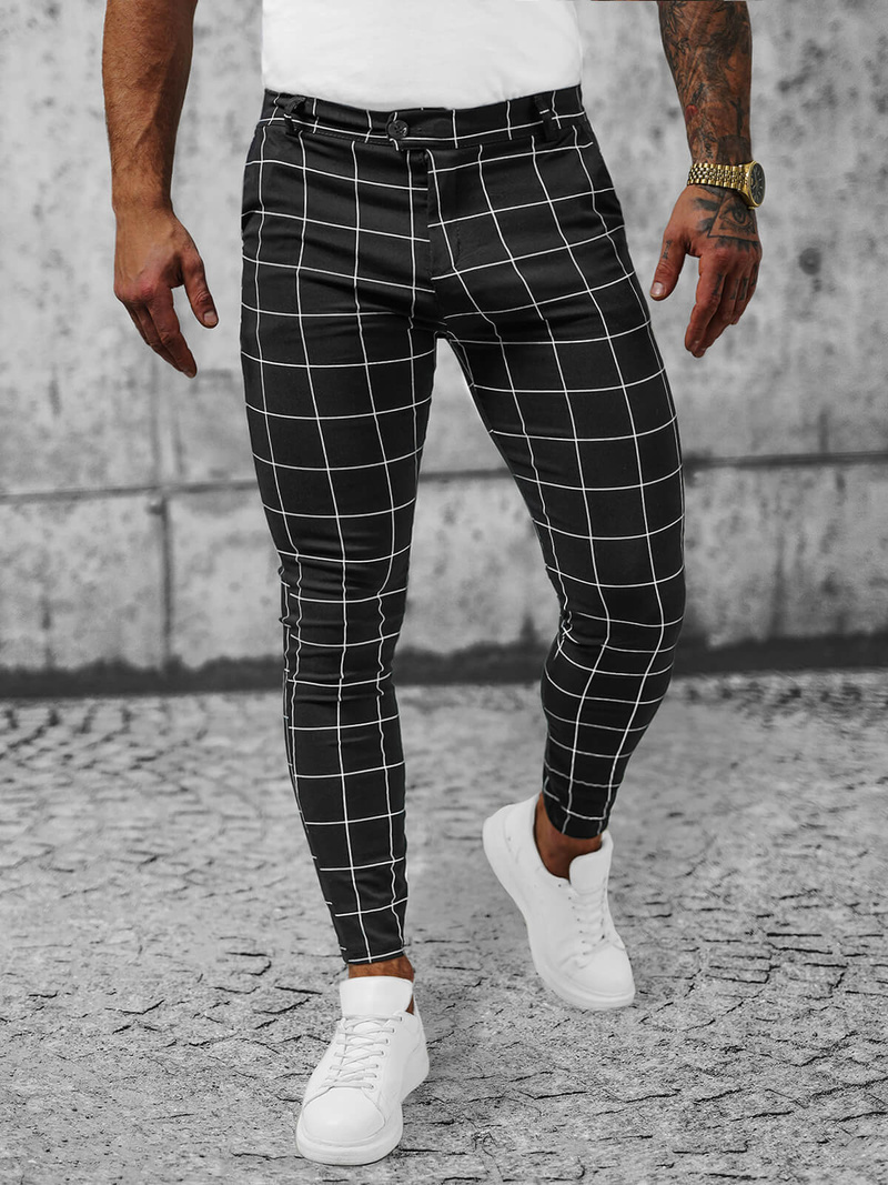 Pantalon Chino Homme Noir OZONEE O/P4009