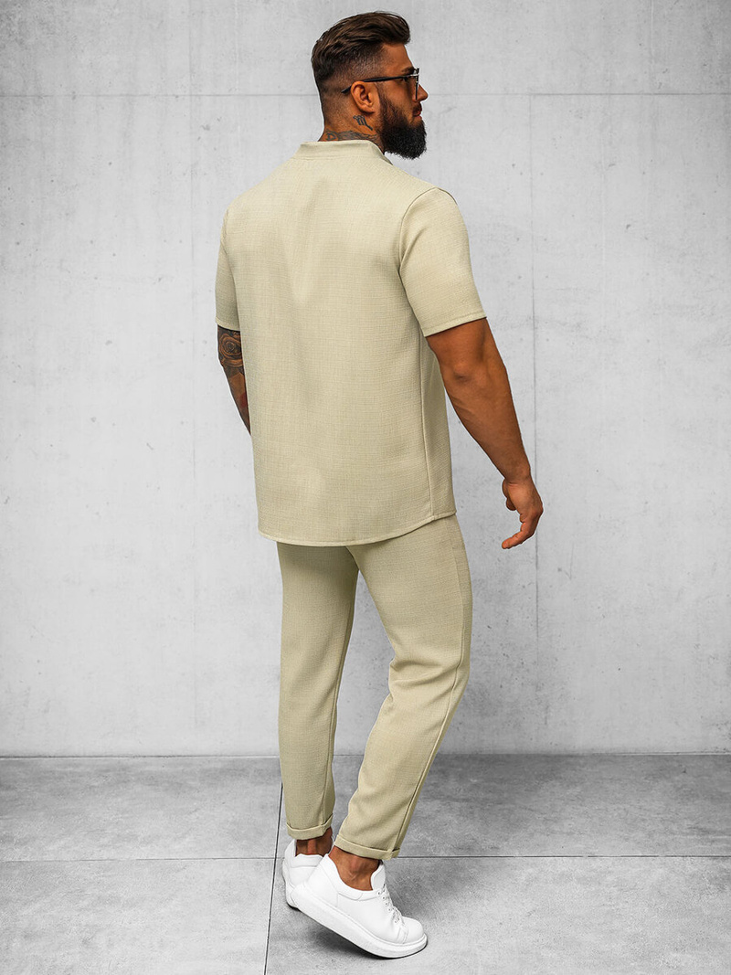 Pantalon Chino Homme Beige OZONEE O/K971SP