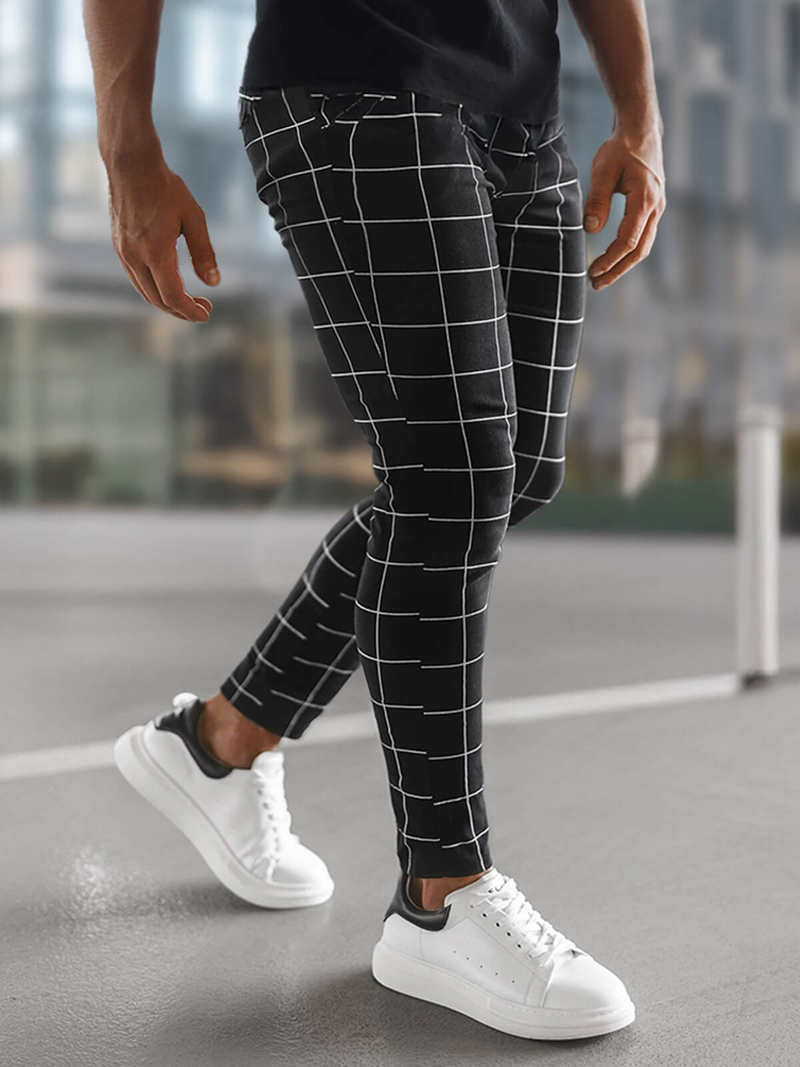 Pantalon Chino Homme Noir OZONEE O/P4009Z