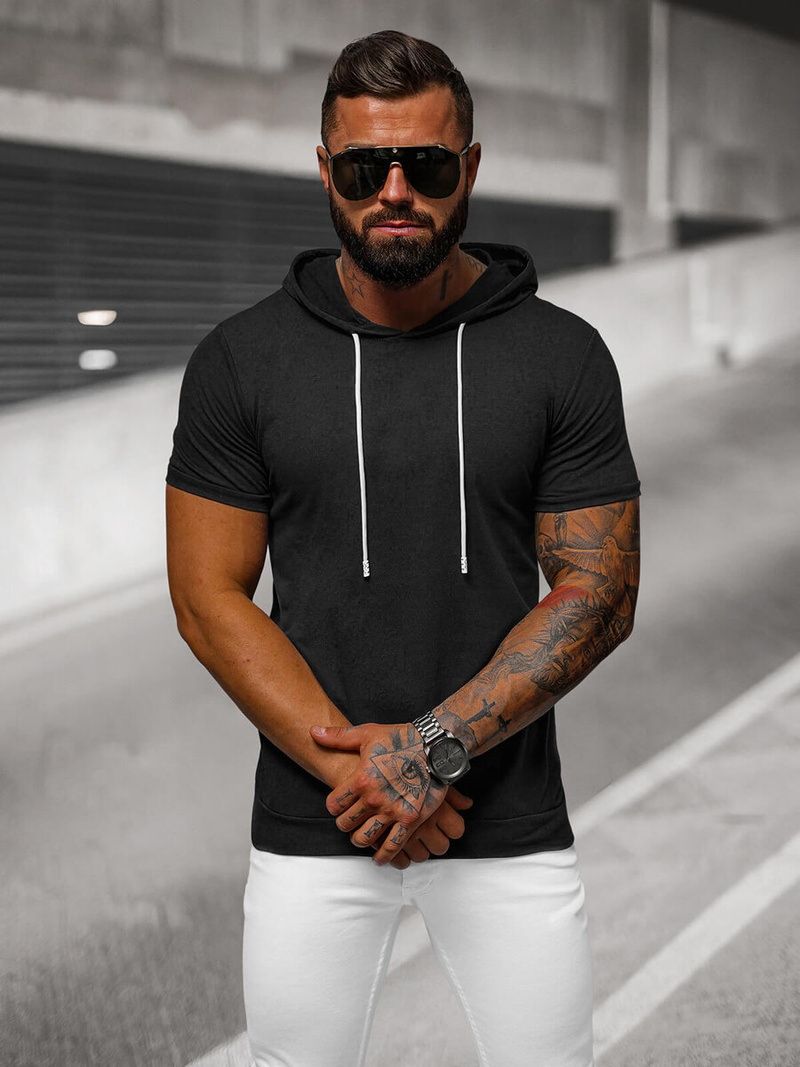 T-shirt Homme Noir OZONEE JS/8T955/3