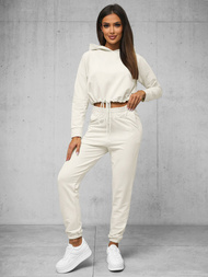 Ensemble de survêtement deux pièces ecru OZONEE O/12108Z