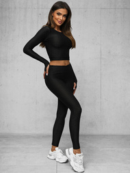 Ensemble de survêtement deux pièces Noir OZONEE O/22060Z