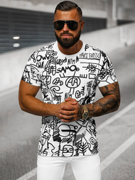 T-shirt Homme Blanc OZONEE O/T1269/1