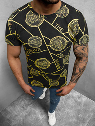 T-Shirt Homme Noir OZONEE O/BL2251