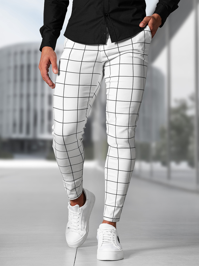 Pantalon Chino Homme Blanc OZONEE O/P4009Z