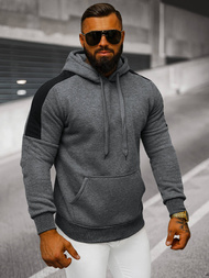 Sweatshirt à capuche homme gris foncé OZONEE JS/8B1311/5