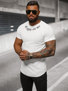 T-shirt Homme Blanc OZONEE O/T7256