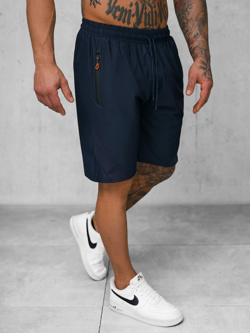 Shorts de sport pour hommes bleu foncé OZONEE JS/12K1800/25